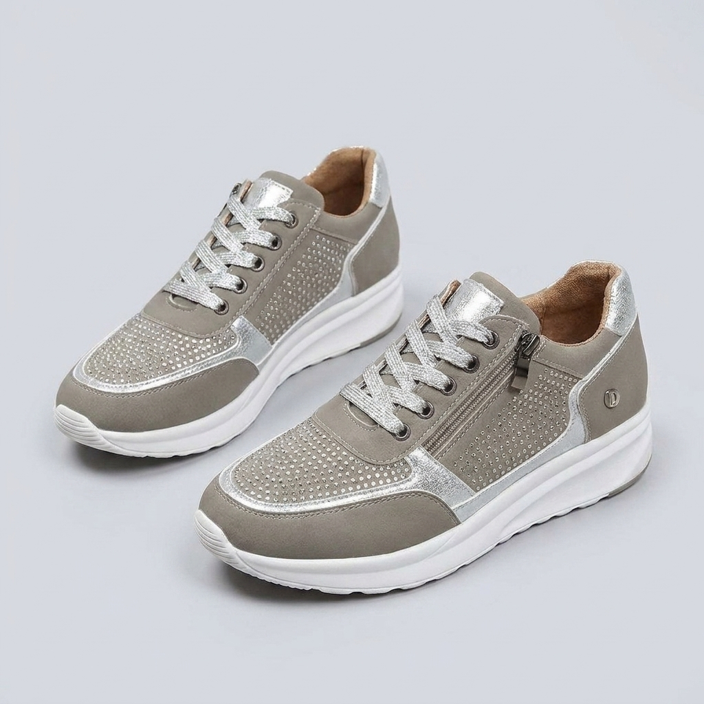 Dames Veters Platform Sneakers