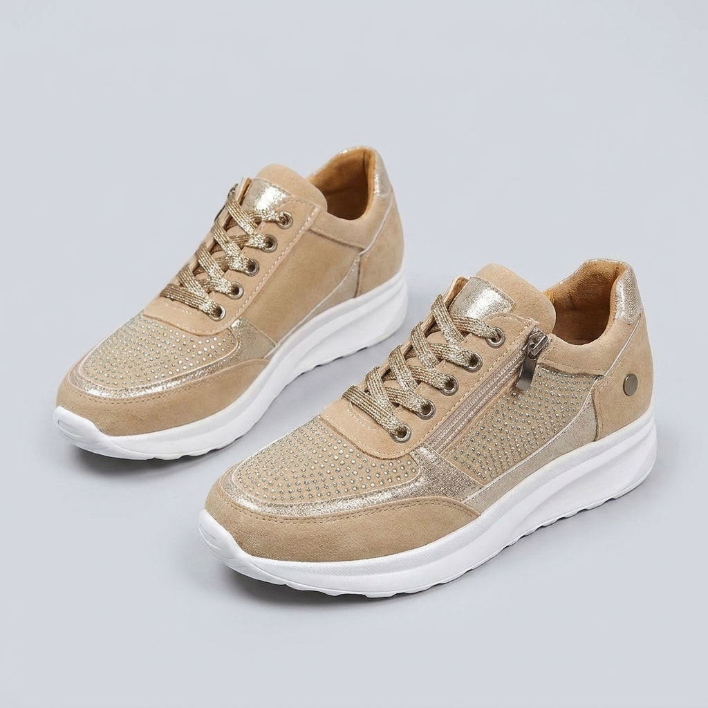 Dames Veters Platform Sneakers