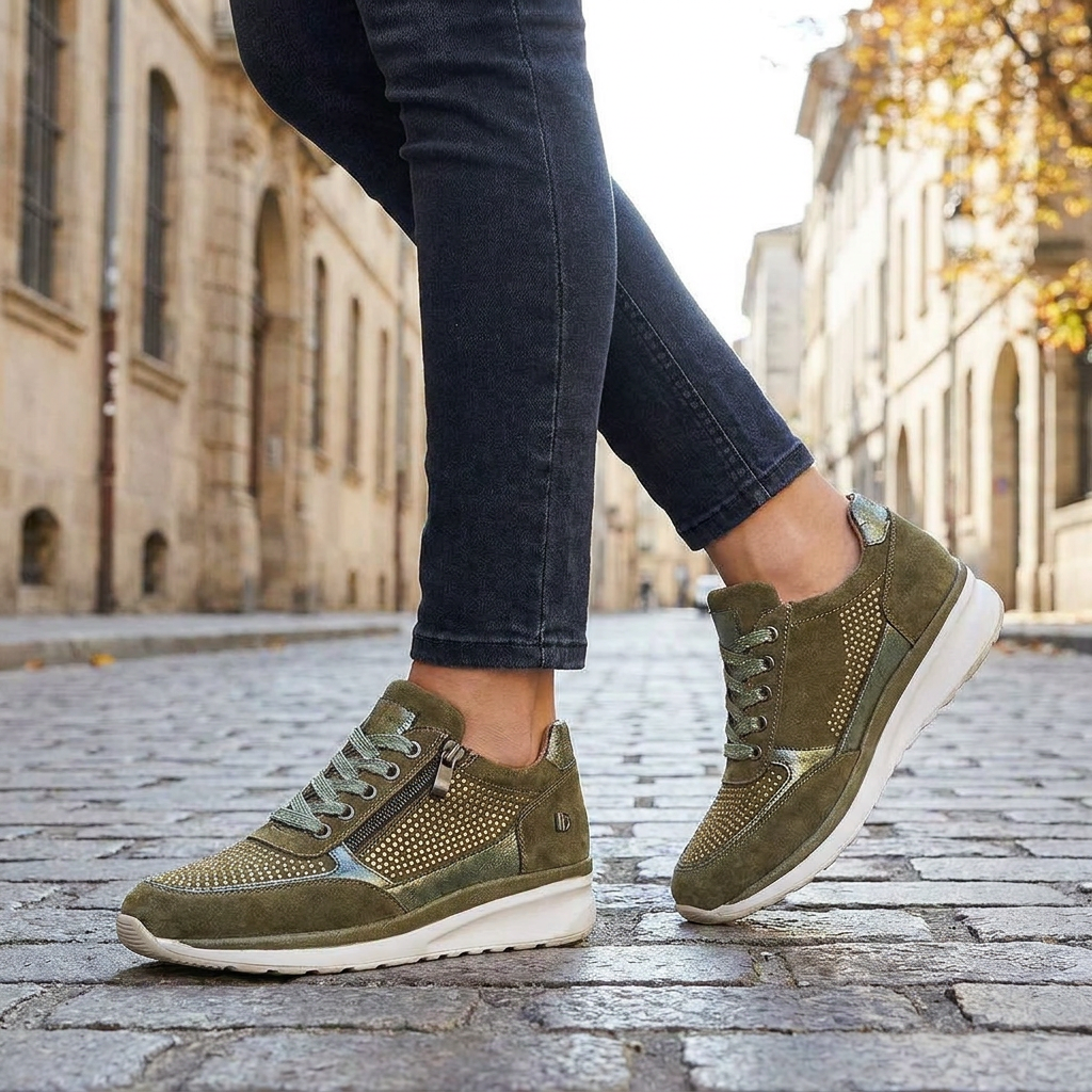 Dames Veters Platform Sneakers