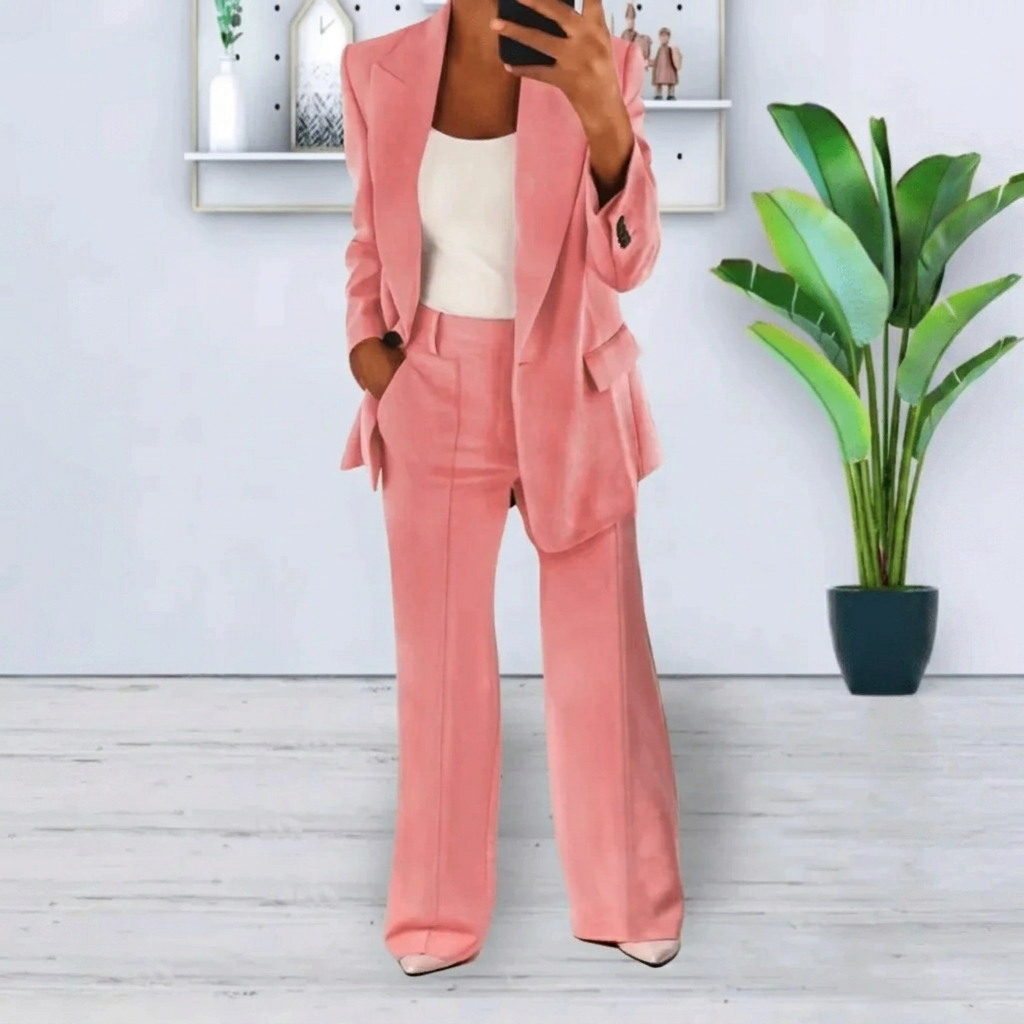 2-Delig Damespak (Blazer & Broek Elegante Set)