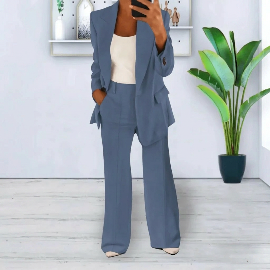 2-Delig Damespak (Blazer & Broek Elegante Set)