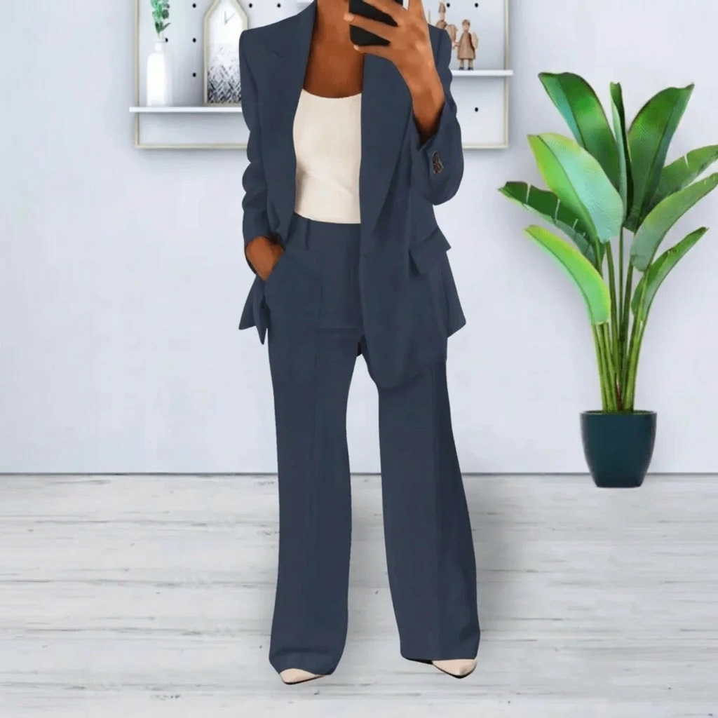 2-Delig Damespak (Blazer & Broek Elegante Set)