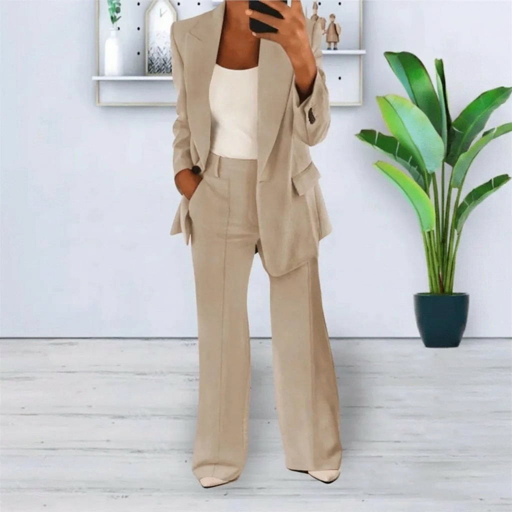 2-Delig Damespak (Blazer & Broek Elegante Set)