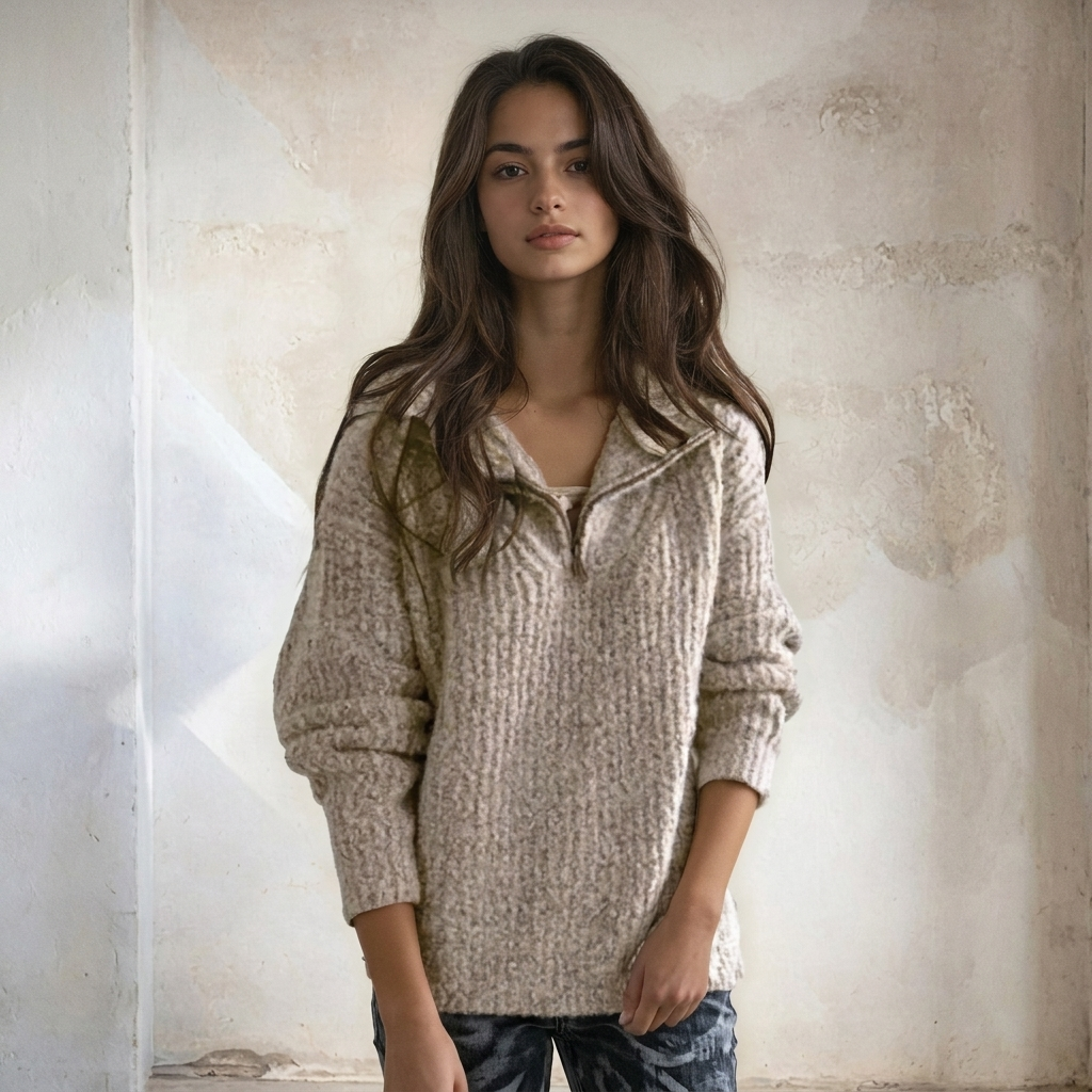 Dames Half-Zip Trui