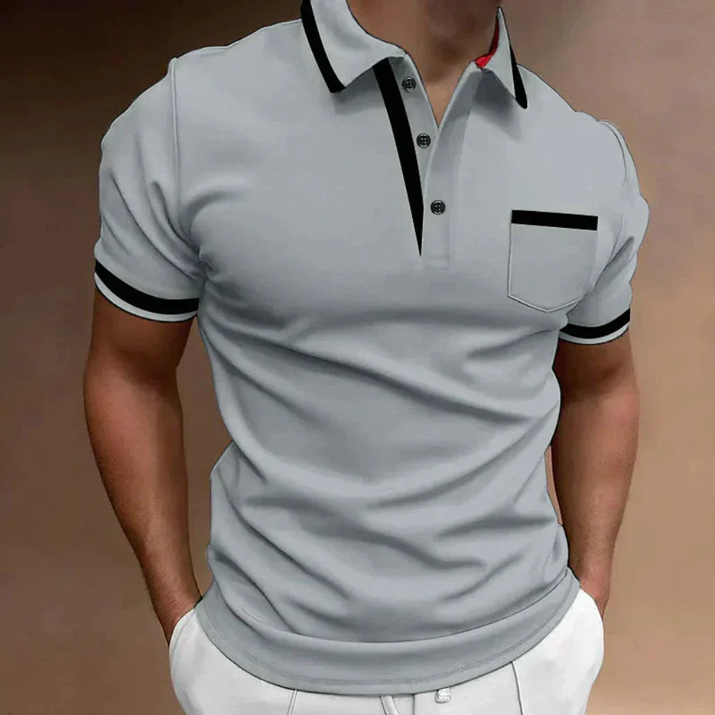 Klassiek poloshirt voor heren, tijdloze pasvorm, dagelijkse elegantie