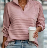 Suzanne - Half-Zip Gedetailleerde Pullover