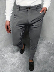 Jasper | Effenkleurige herenbroek voor casual zakenreizen