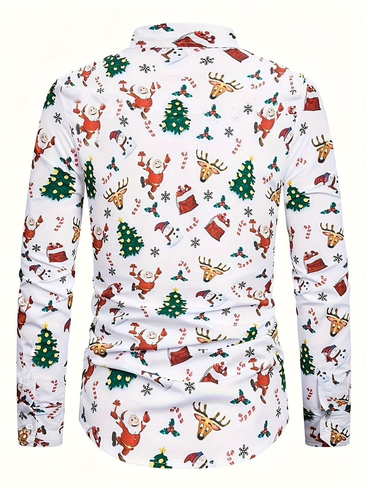 Jasper | Feestelijk kerstprint overhemd met lange mouwen