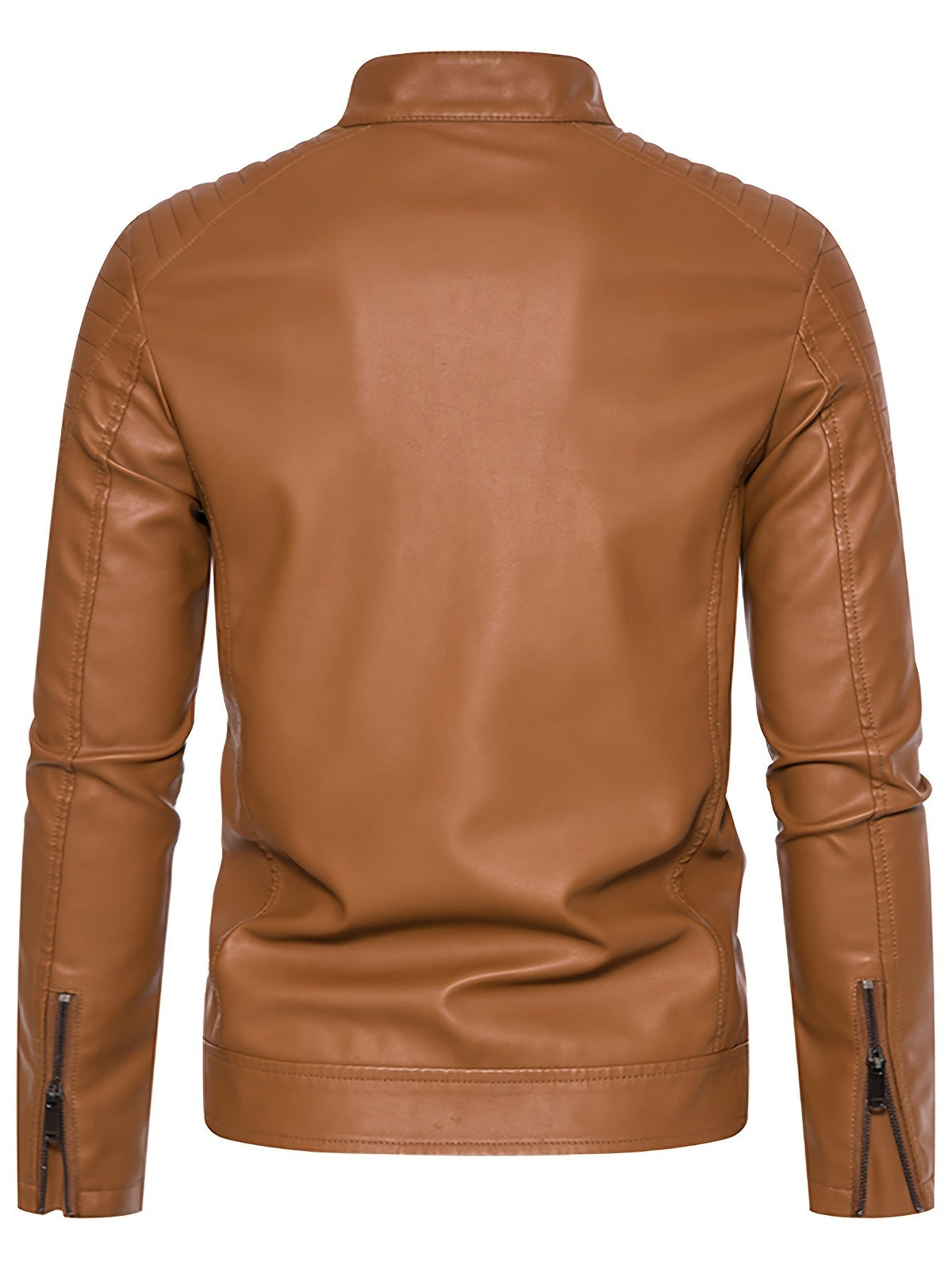 Jasper | Stoere PU leren herenjas met opstaande kraag
