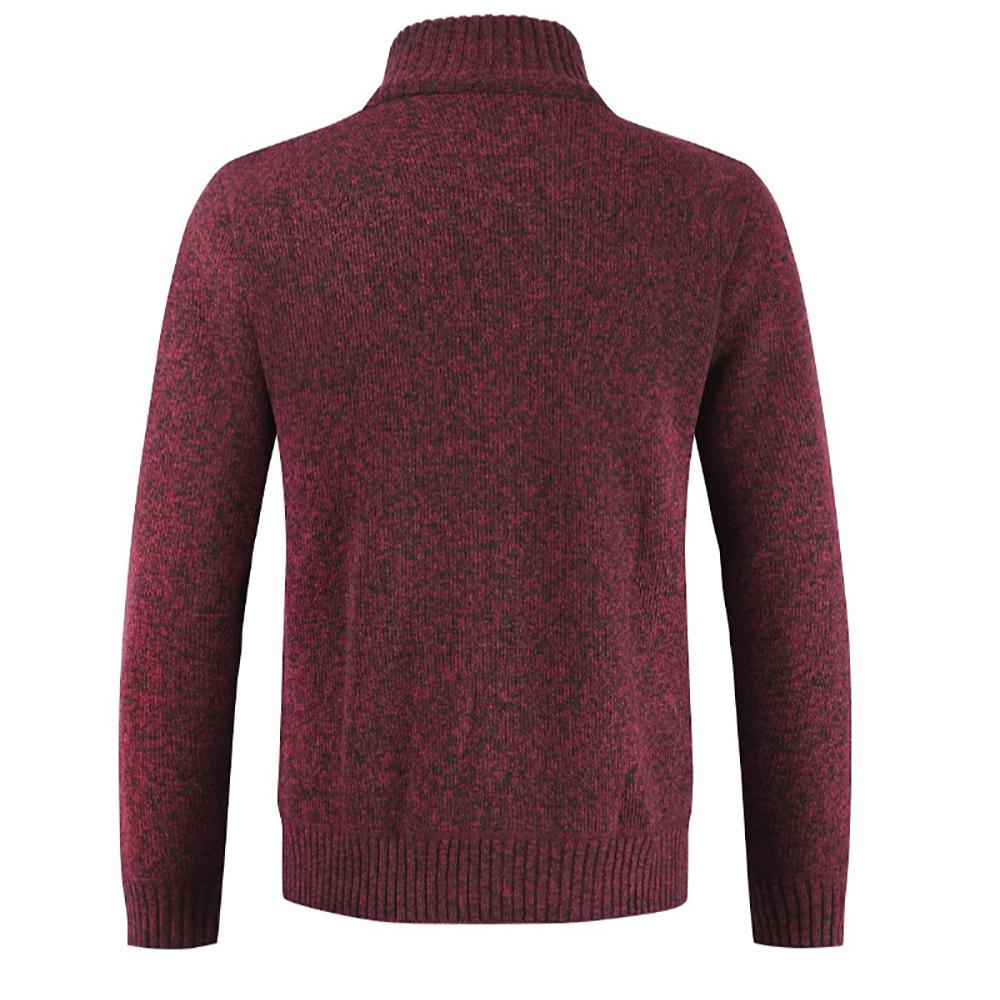 Zachte Heren Vest met Rits en Kabelgebreid Patroon
