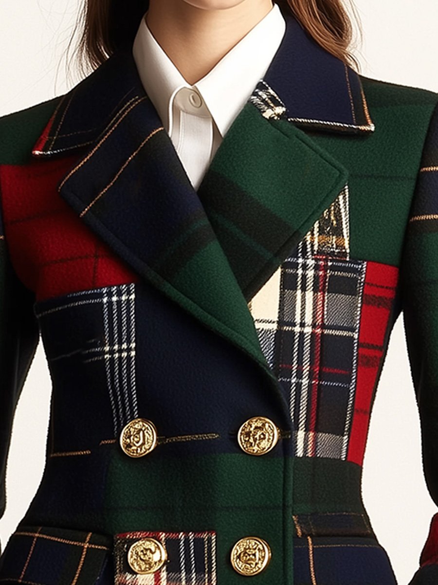 TRISHA – OP MAAT GEMAAKTE PATCHWORK BLAZER