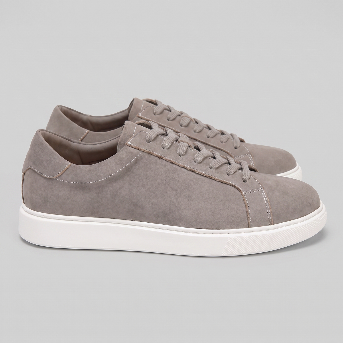 Lage Sneakers Heren Suede Grijs Casual