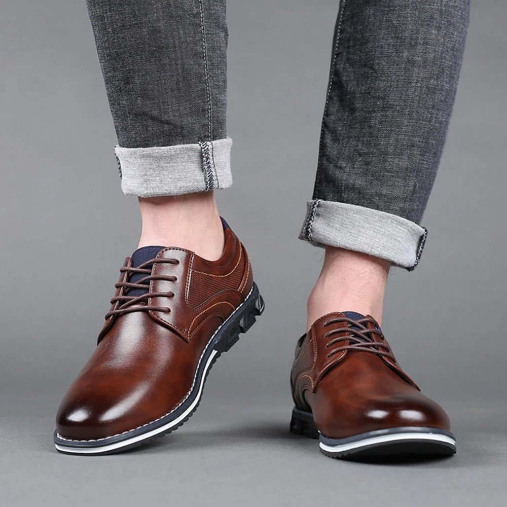 Pim | Leer geklede schoenen