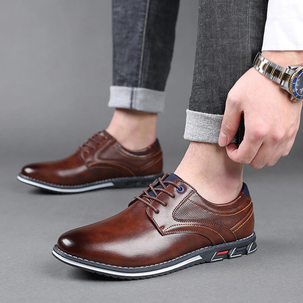 Pim | Leer geklede schoenen