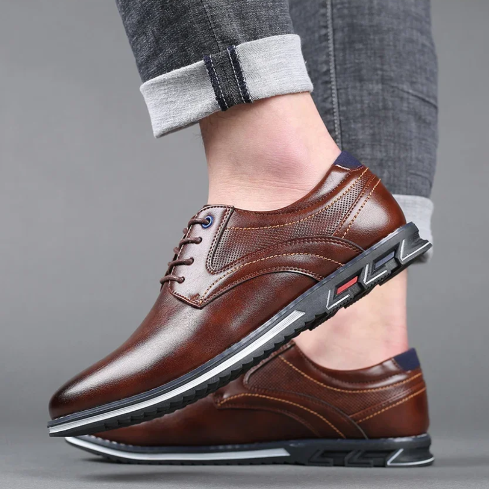 Pim | Leer geklede schoenen