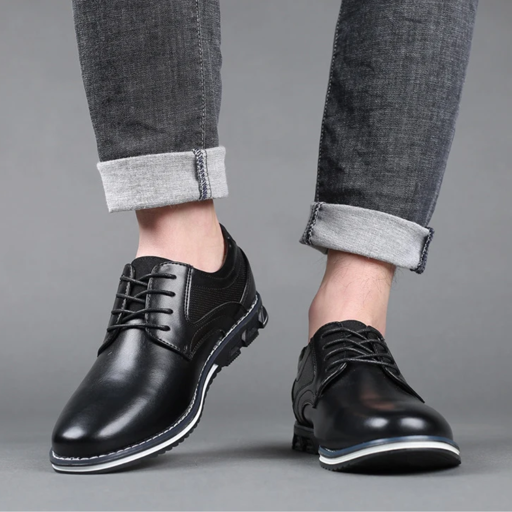 Pim | Leer geklede schoenen