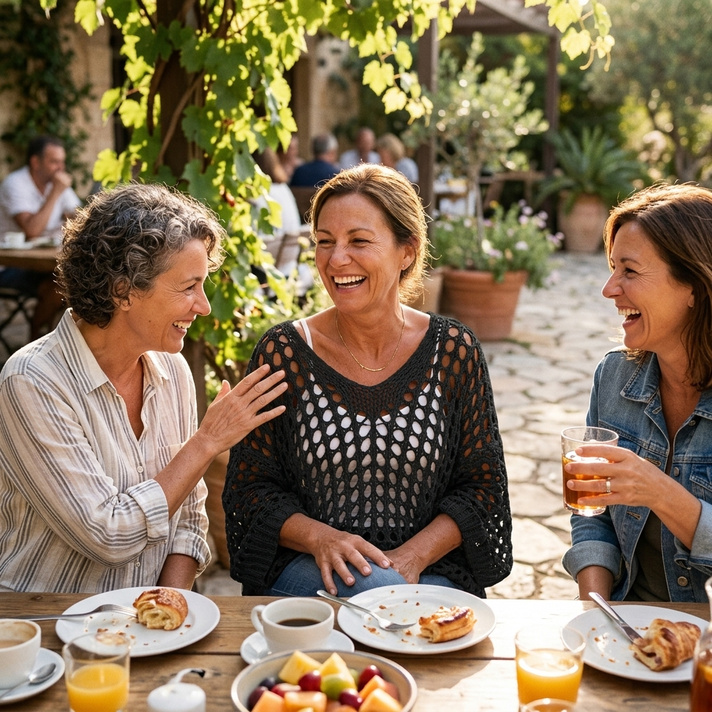 Covena – Dames luchtige gehaakte brei top
