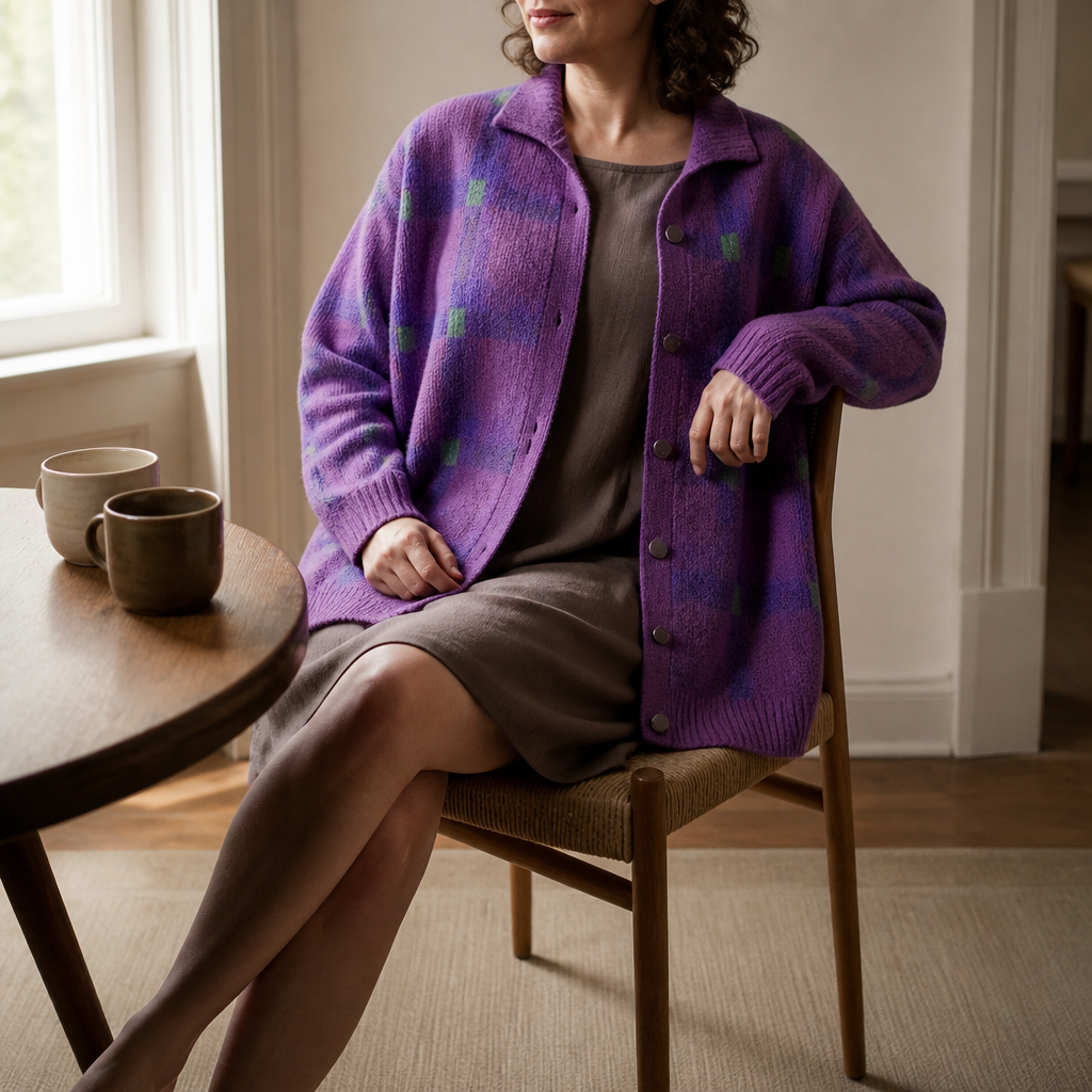 Collarhold – Oversized Cardigan Met Een Kraag Die Zijn Vorm Houdt