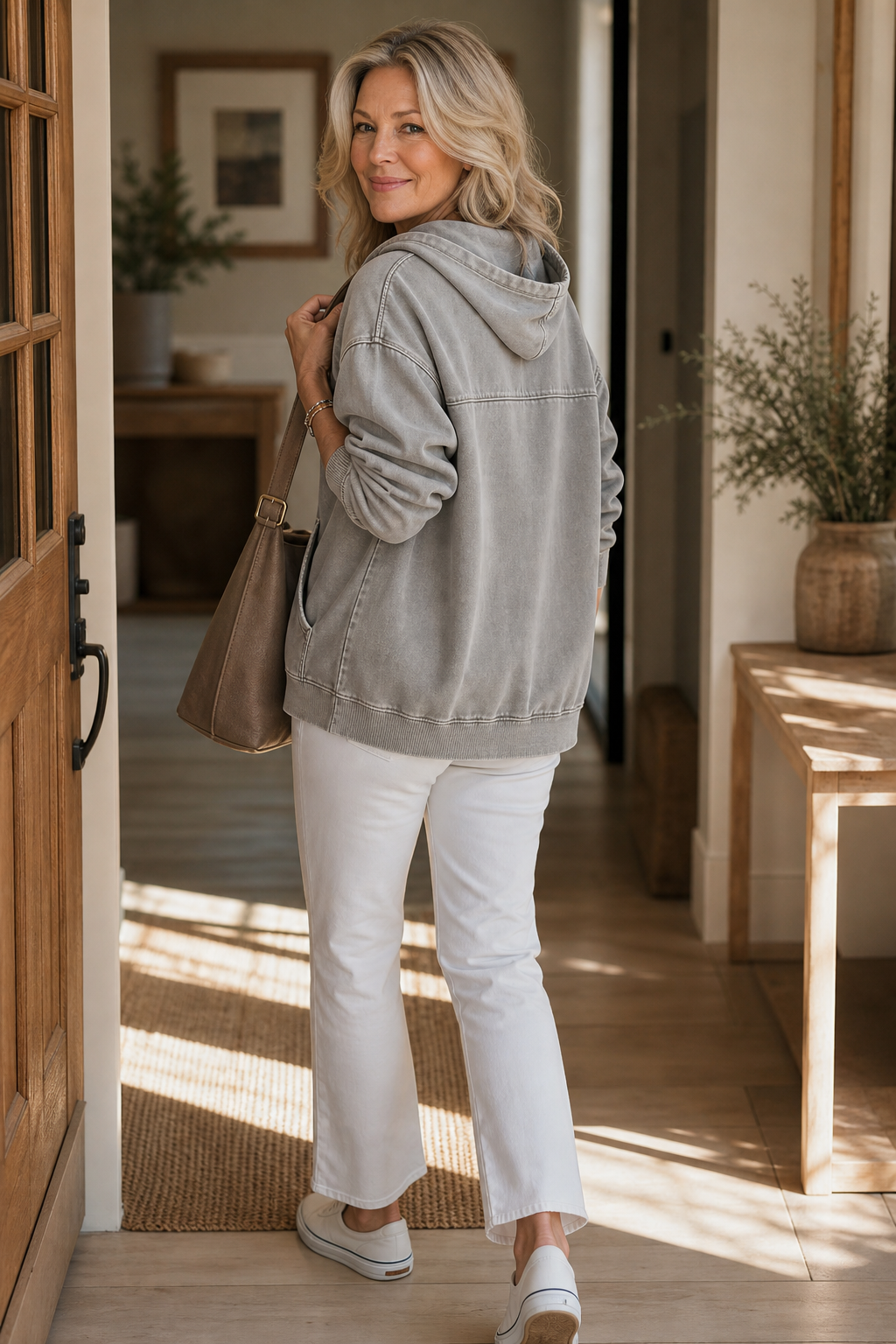 Rethread – Gewassen Relaxed Zip-Up Hoodie
