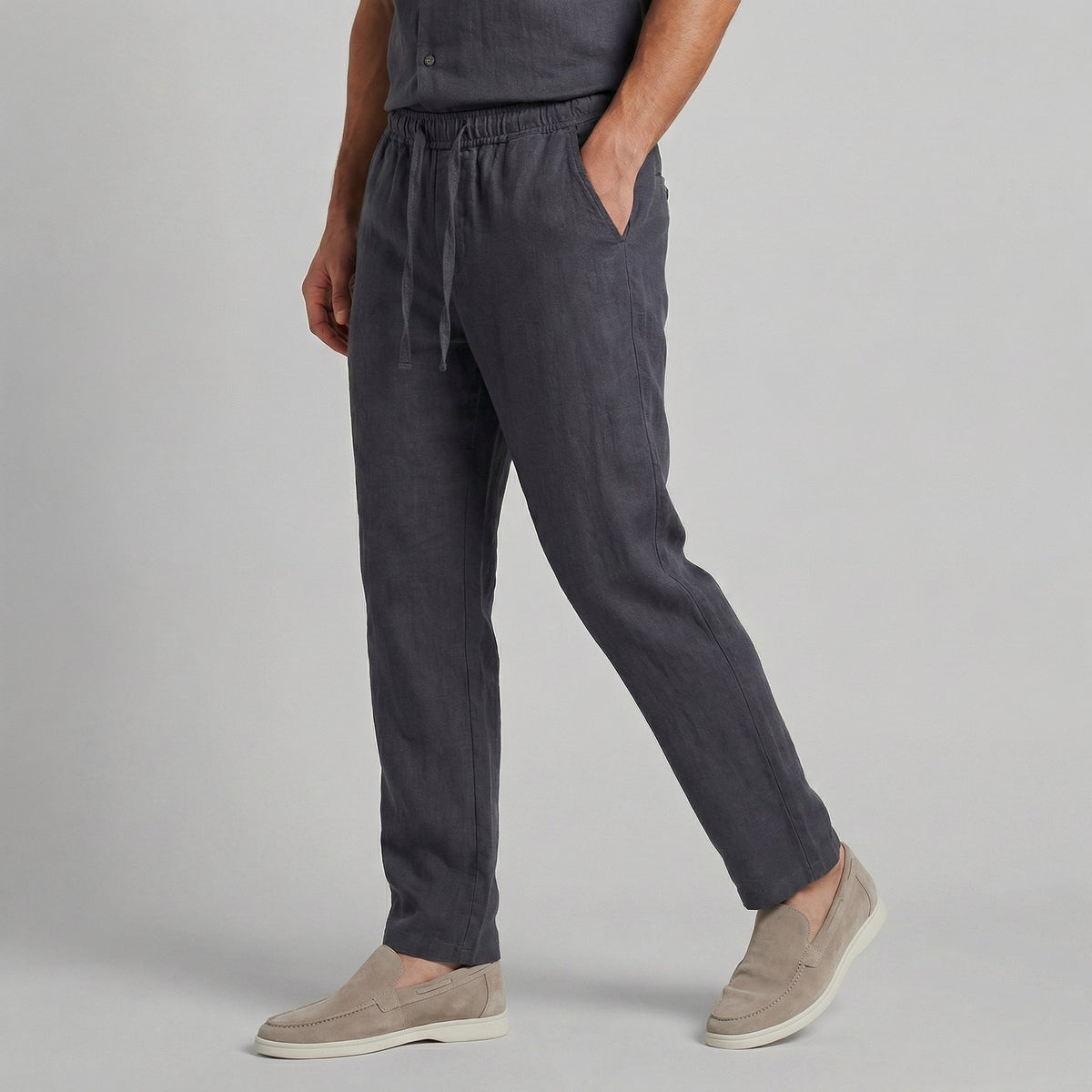 Linnen Broek Heren Wide Leg Casual Zomer