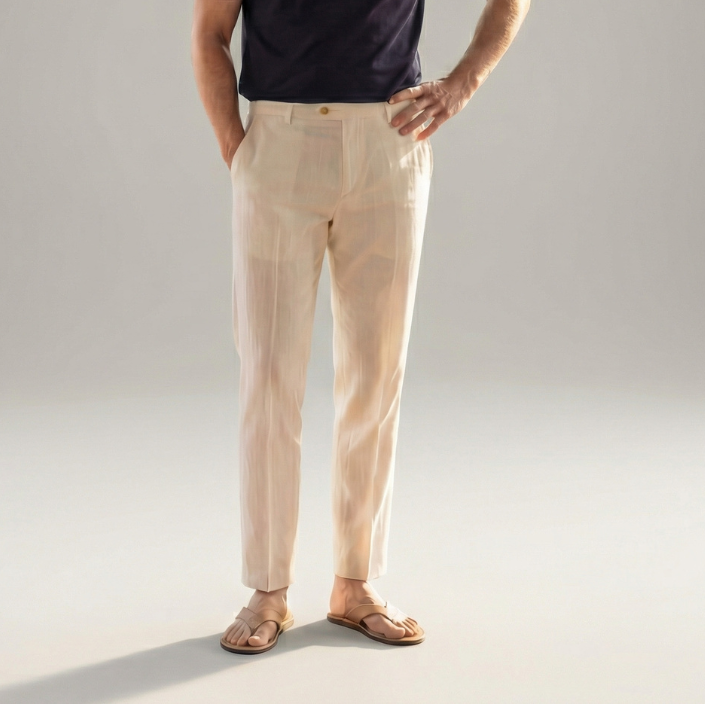 Linnen Broek Heren Zomer Casual Formeel