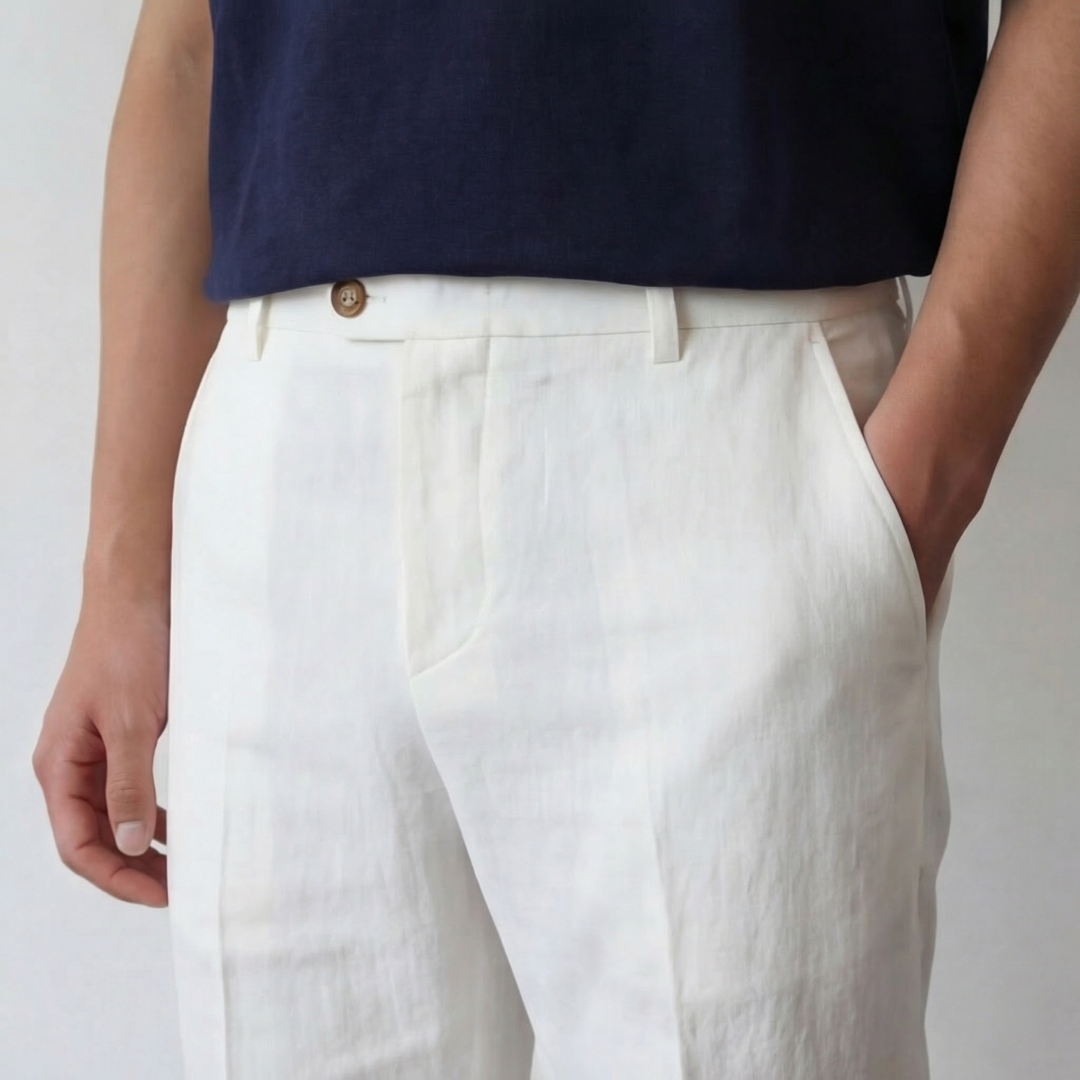 Linnen Broek Heren Zomer Casual Formeel