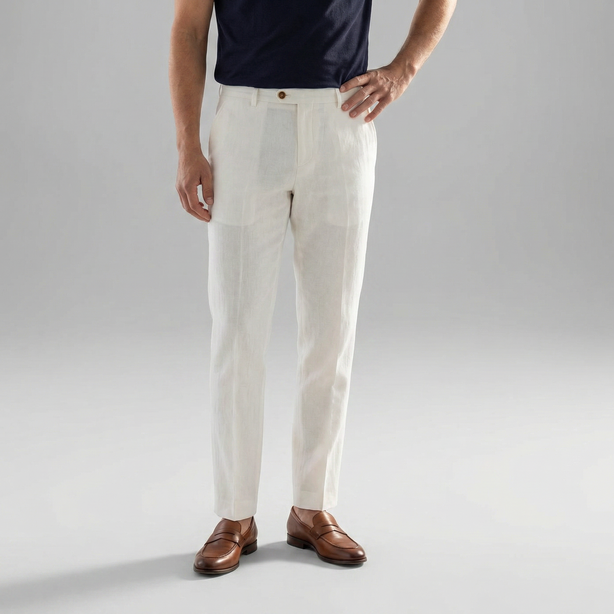 Linnen Broek Heren Zomer Casual Formeel