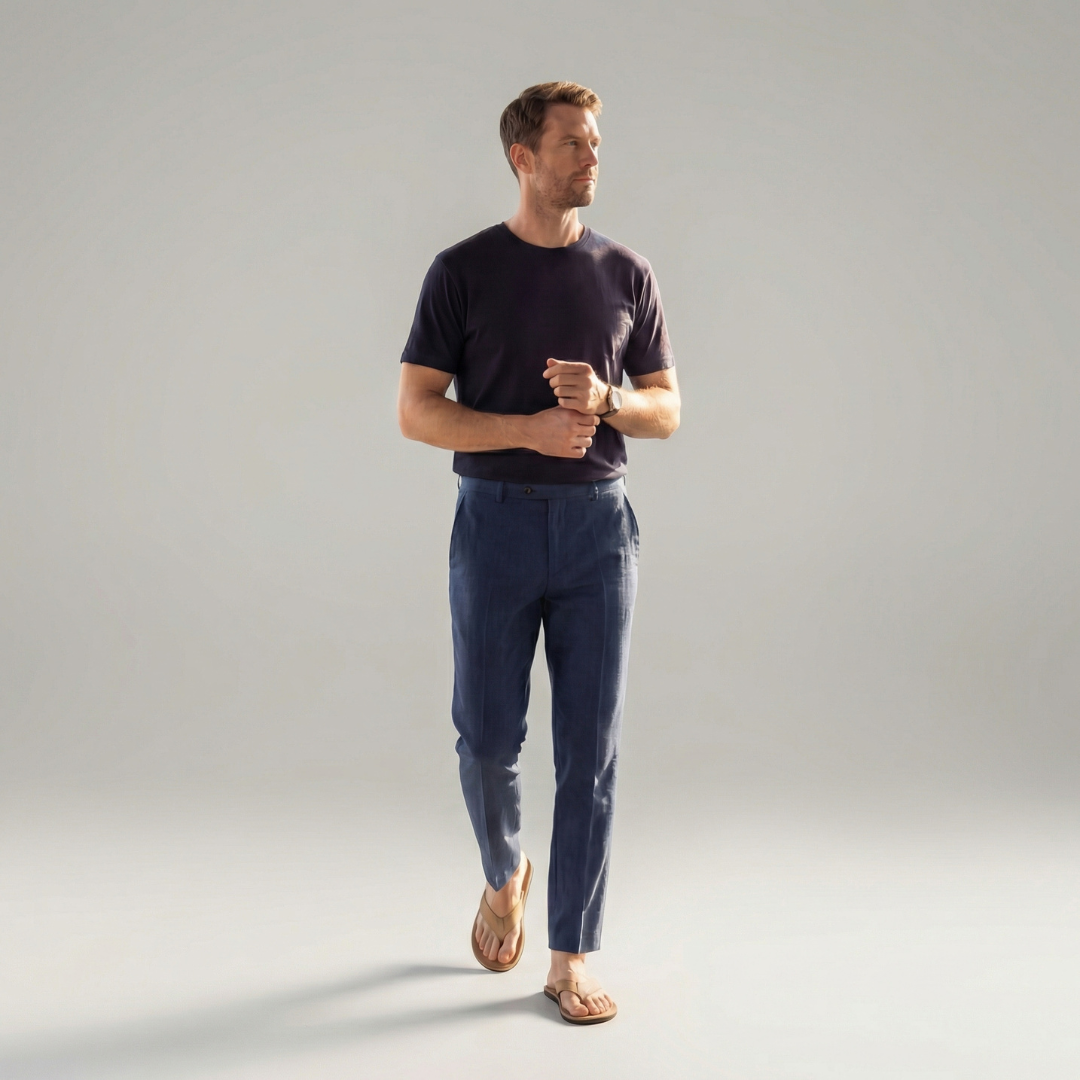 Linnen Broek Heren Zomer Casual Formeel