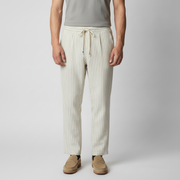 Linnen Katoen Broek Heren Pinstripe Drawstring Casual Zomer
