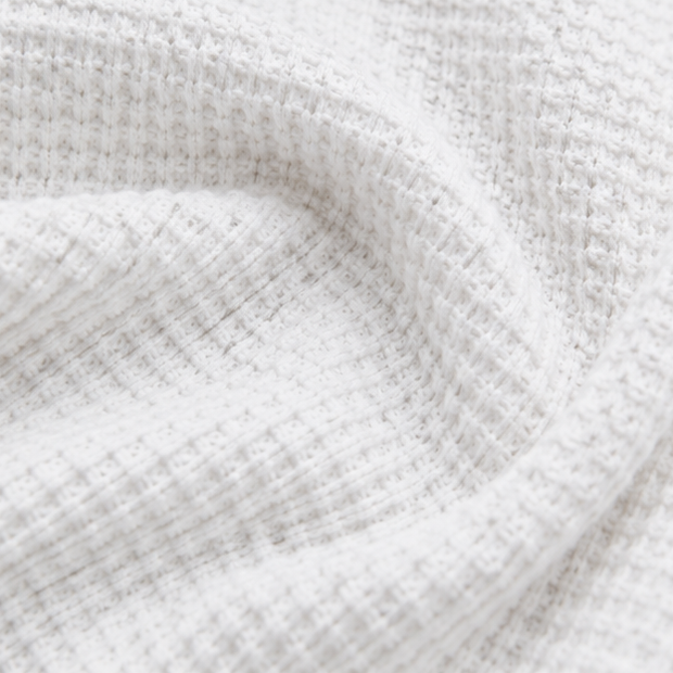 Loravia – Waffle Knit-look Henley Top met Knopenlijst, 3/4 Mouw