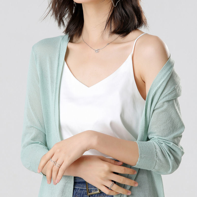 Silvaine – Luchtige Gebreide Zomer Cardigan