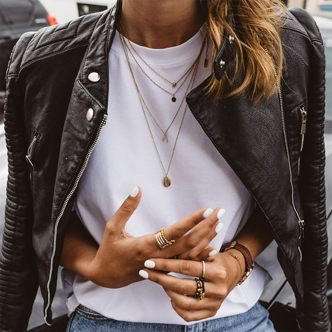 Elegant leren damesjas