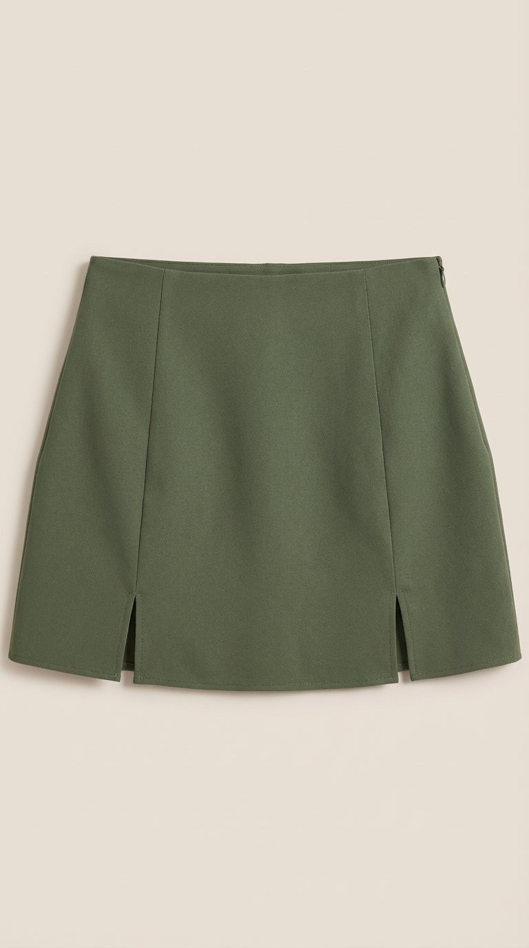 Minirock Dames High Waist Zijspleet Zomer Casual