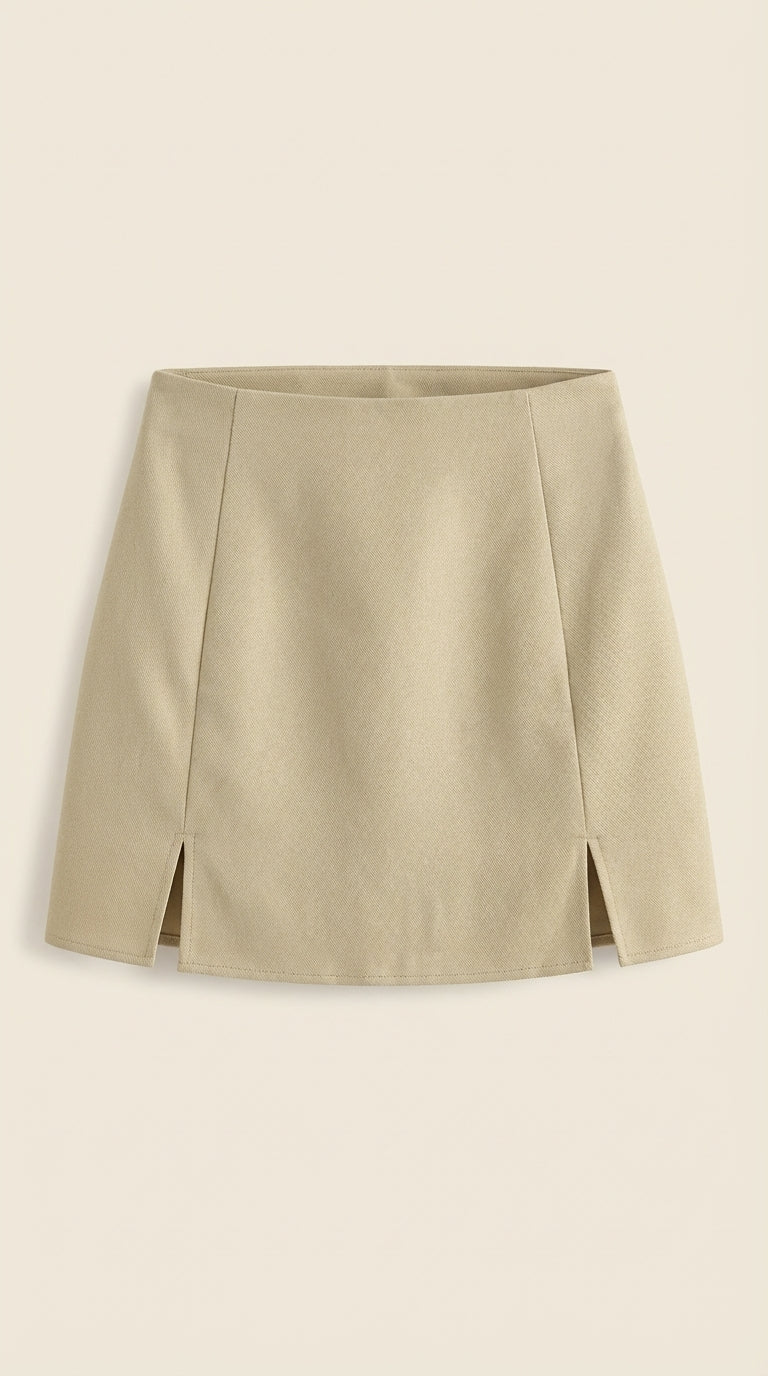 Minirock Dames High Waist Zijspleet Zomer Casual