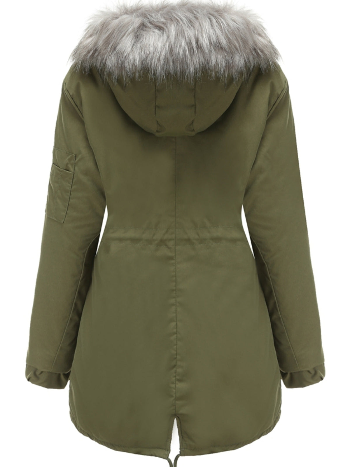 Nina | Ritsbare fuzzy hoodie parka jas