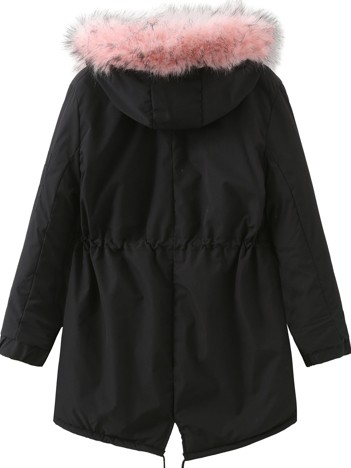 Nina | Ritsbare fuzzy hoodie parka jas