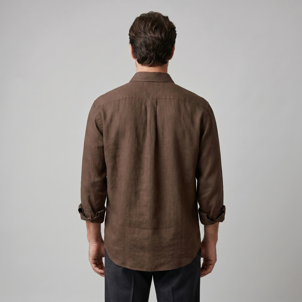 Overhemd Heren Oversized Lange Mouwen Casual