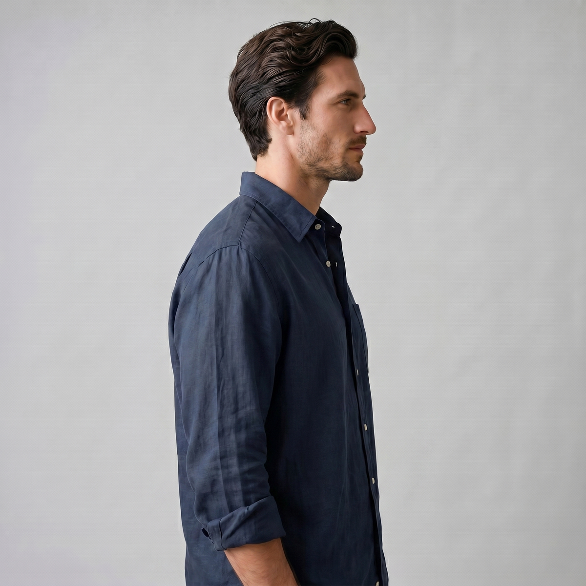 Overhemd Heren Oversized Lange Mouwen Casual