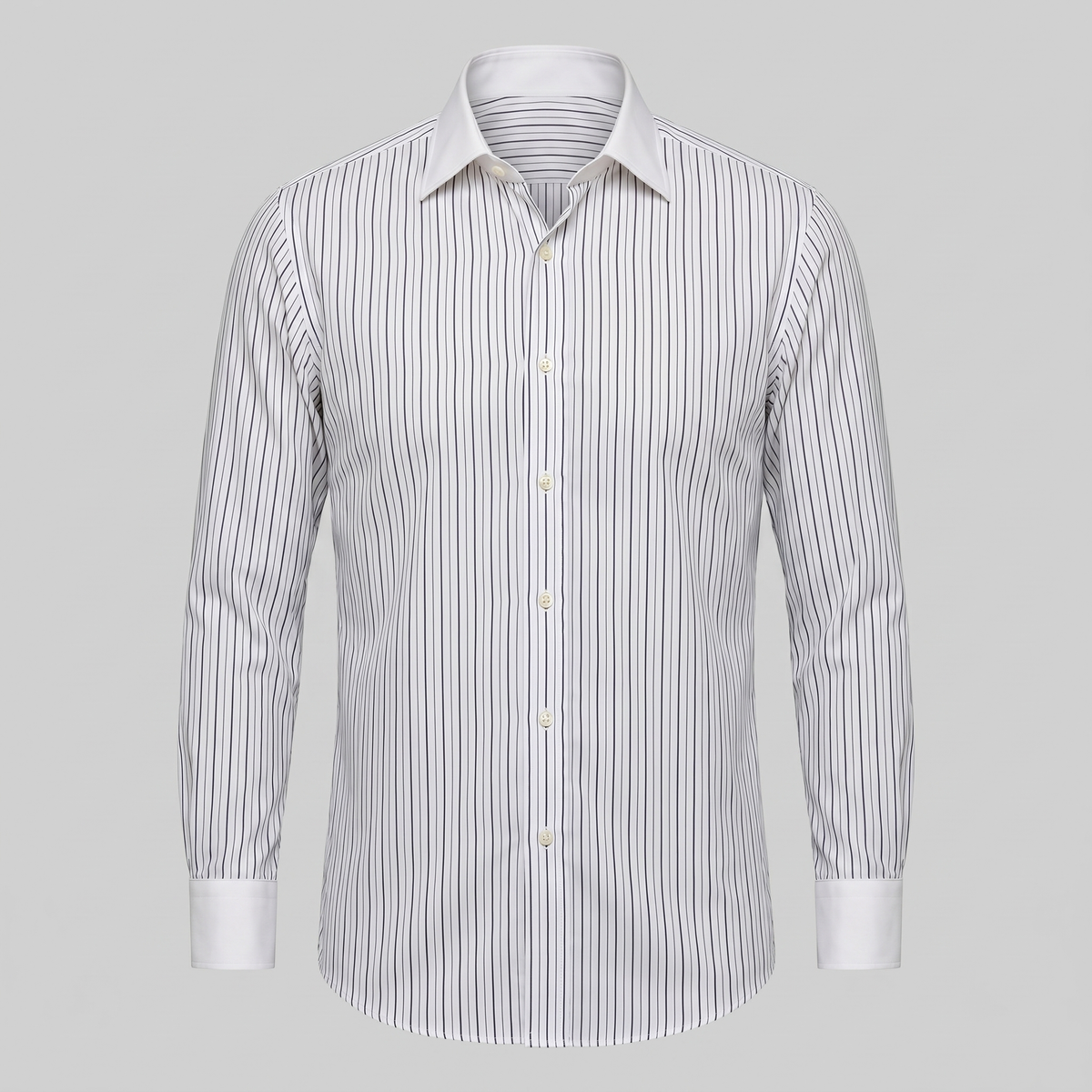 Overhemd Heren Slim Fit Lange Mouwen Gestreept Formeel
