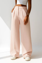 Pantalon Dames Hoge Taille Wijde Pijpen Elegant Casual