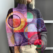 Jasmijn - Colorblock Gebreide Coltrui