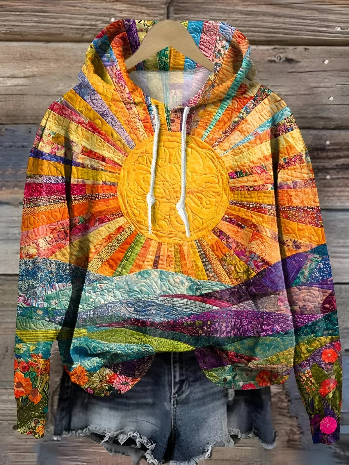 Clara - Kleurrijke Zonsopgang Hoodie