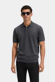Polo Shirt Heren Gebreide Kraag Drie Knopen