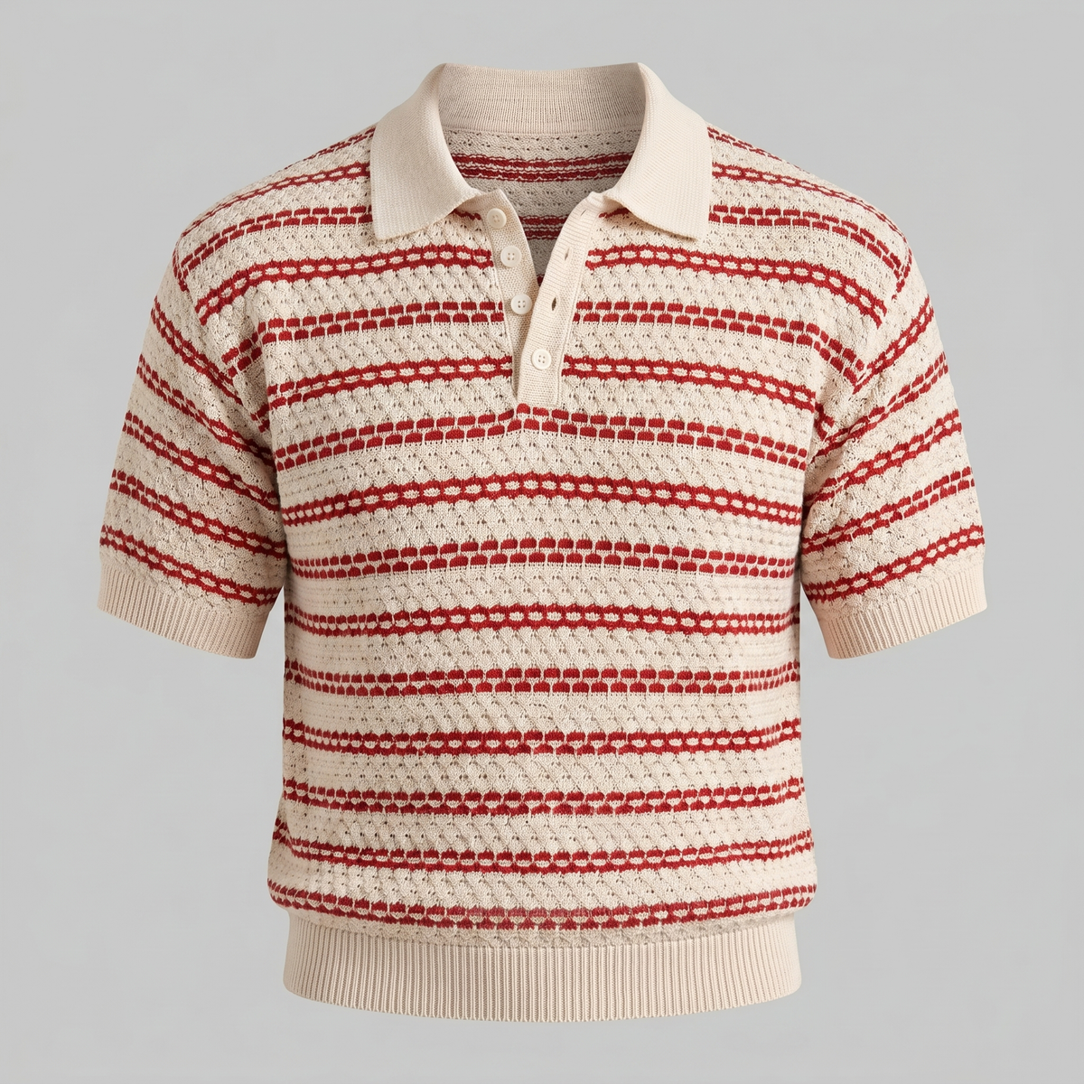 Polo Shirt Heren Gestreept Tailored Fit Casual