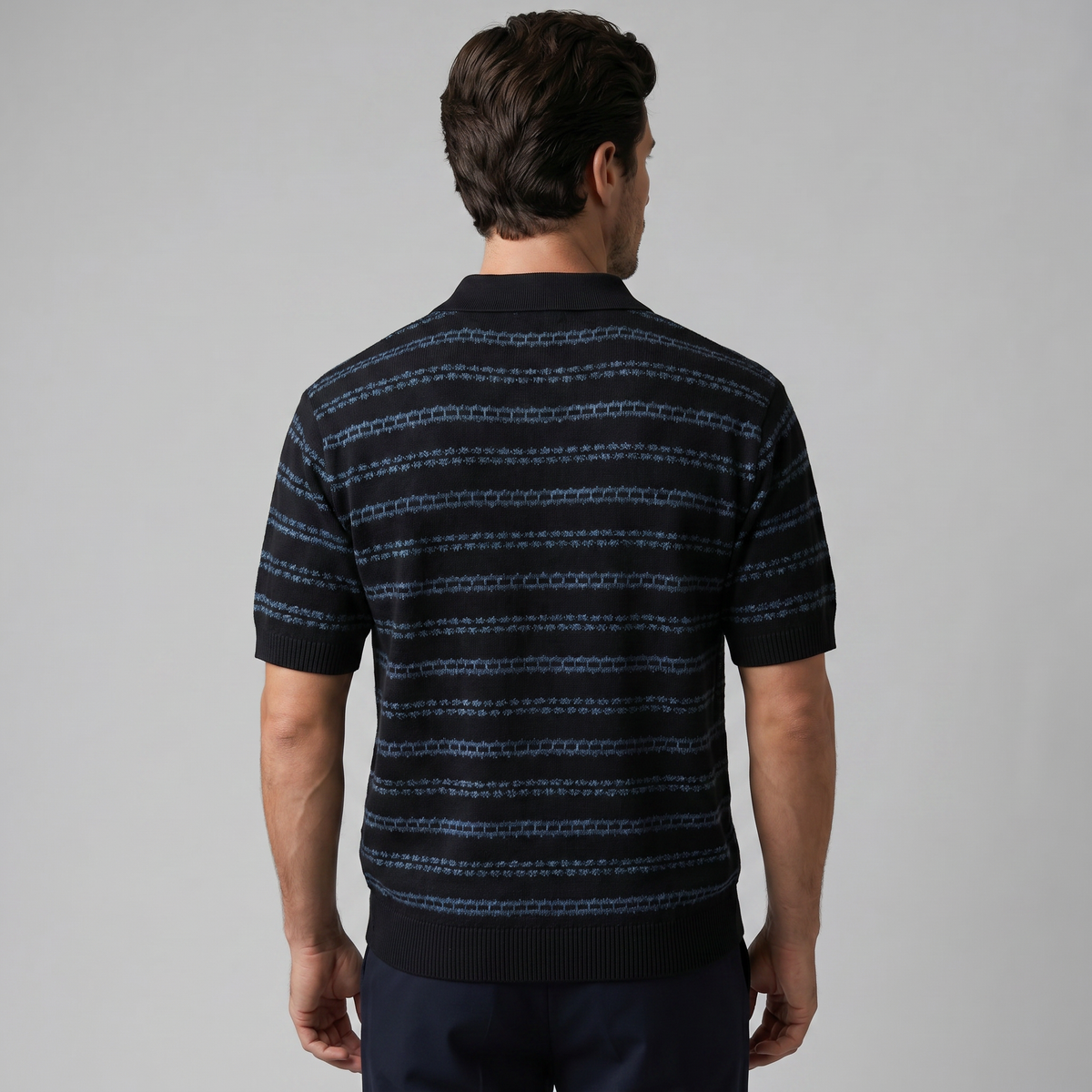 Polo Shirt Heren Gestreept Tailored Fit Casual