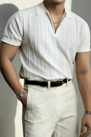 Polo Shirt Heren Muscle Fit V-Hals Ademend Casual