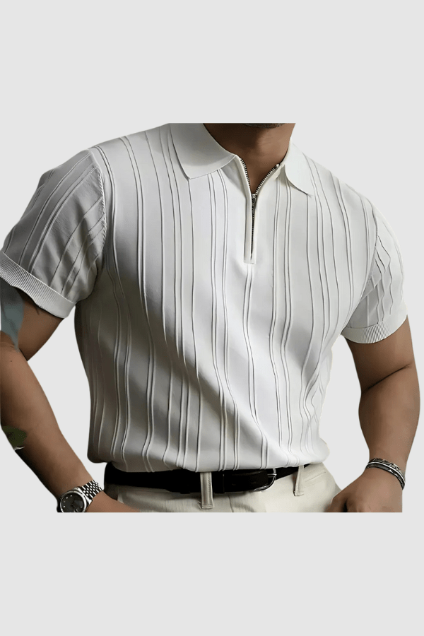 Polo Shirt Heren Muscle Fit V-Hals Ademend Casual