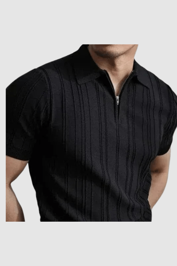 Polo Shirt Heren Muscle Fit V-Hals Ademend Casual