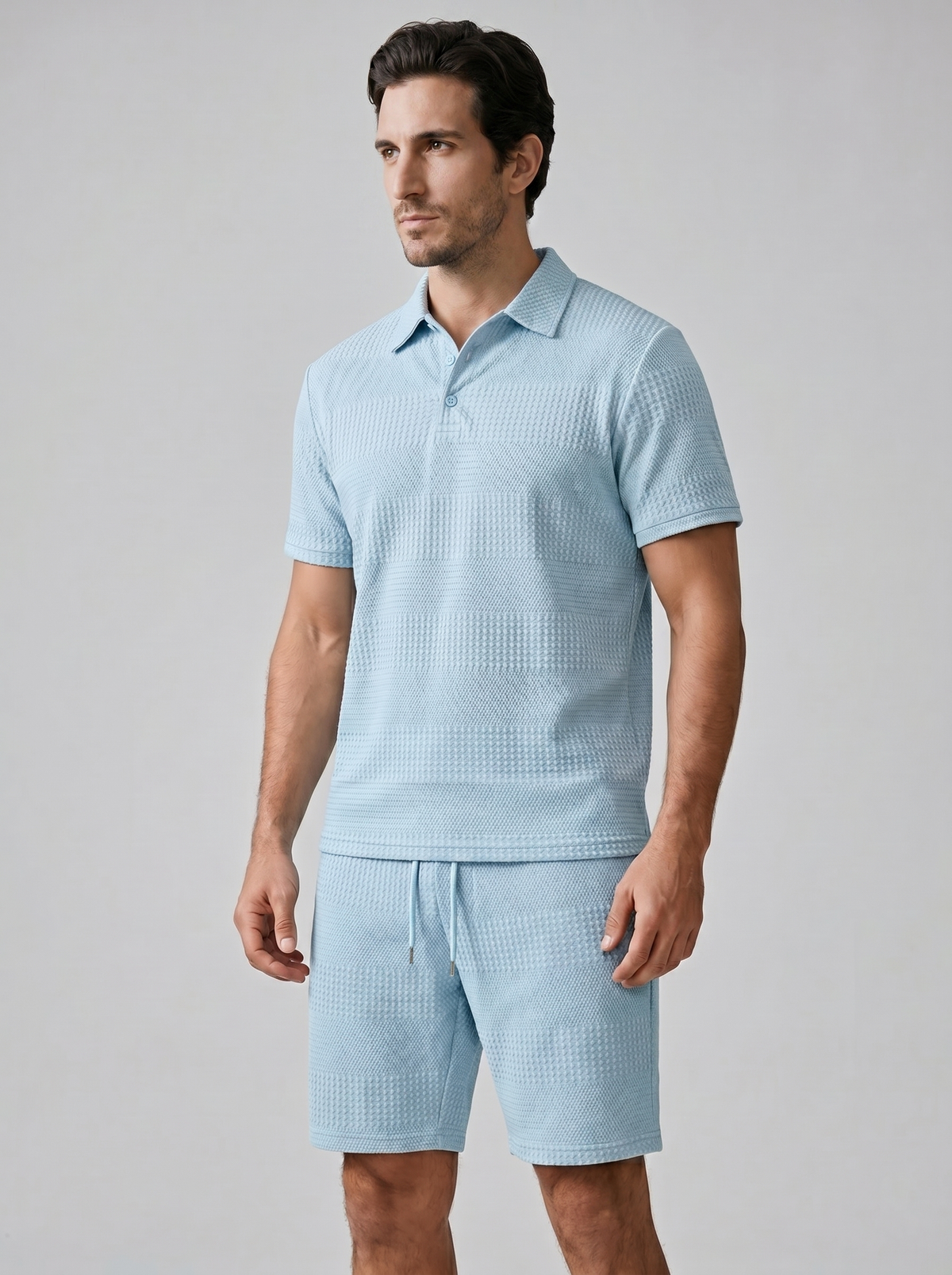 Poloshirt En Shorts Set Heren Casual Zomer
