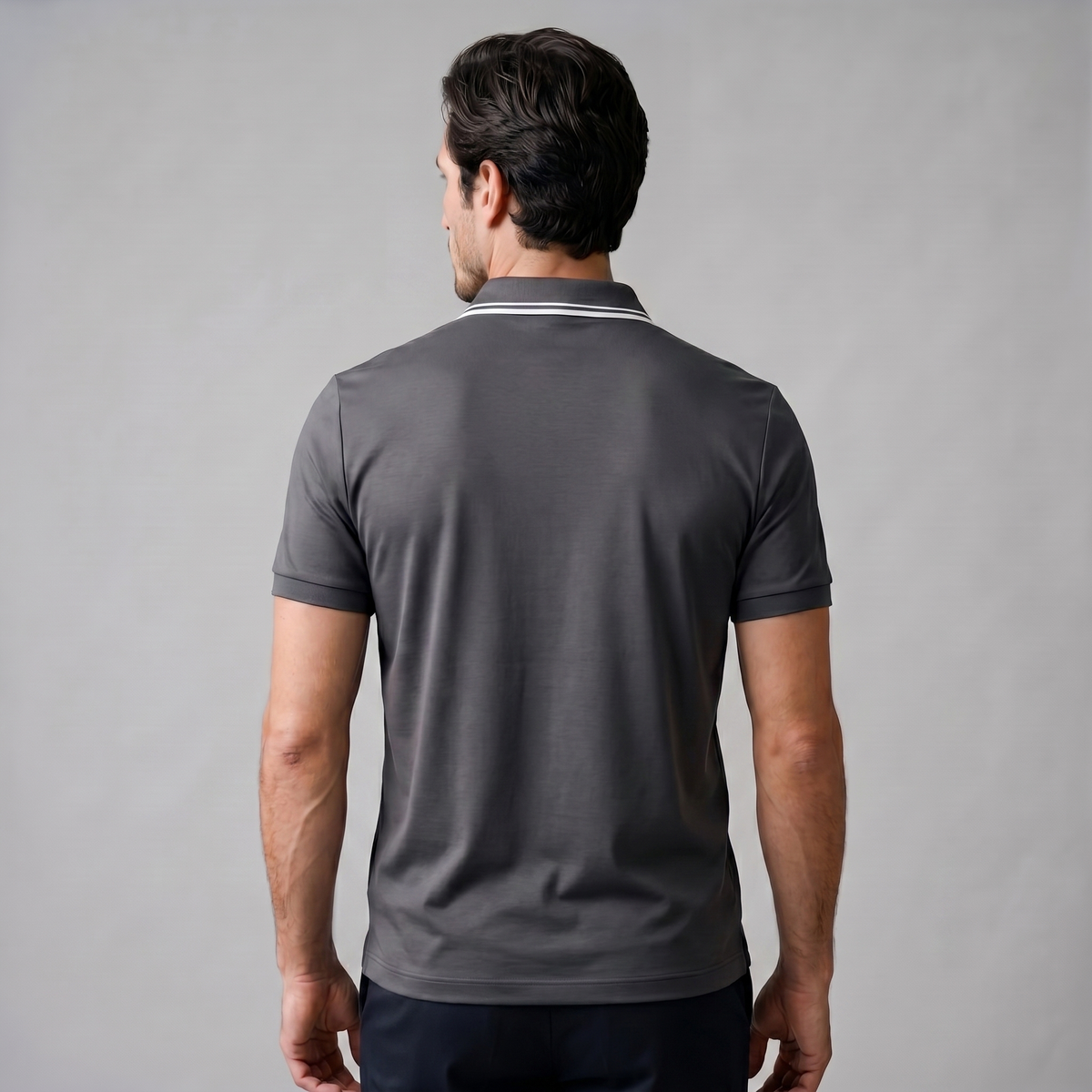 Poloshirt Heren Korte Mouwen Rits Casual